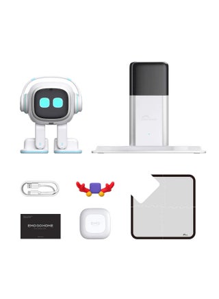 LivingAI EMO Go Home AI Desktop Pet Robot with EMO Smart Lighting Automatic Charging Version (White) - Interactive Robot Pet with Voice Commands & Dance Feature - White – Interactive Electronic Pet Toy for Kids Ages 3+ - view 3